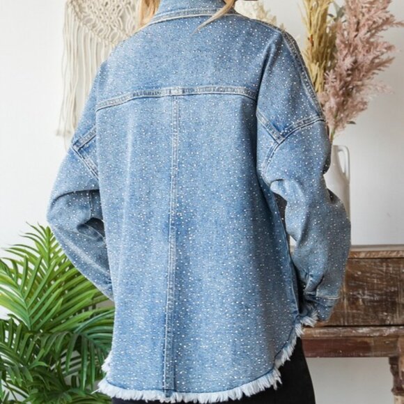 Veveret All Over Sparkle Denim Jacket - Picture 5 of 5